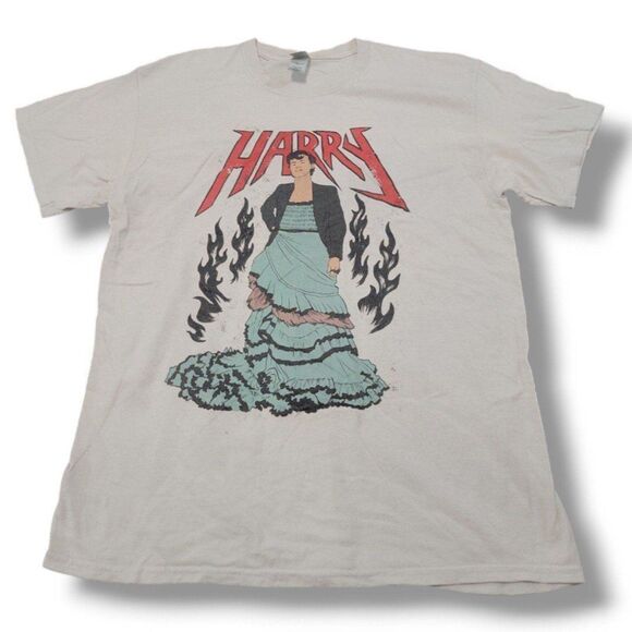 Harry Styles Shirt Size Large By Gildan Harry Graphic Tee Graphic Print T-Shirt - Picture 1 of 5